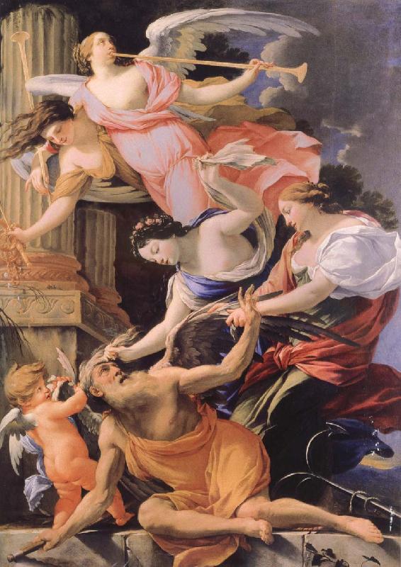 Simon  Vouet Saturn,Conquered by Amor venus and hope Germany oil painting art